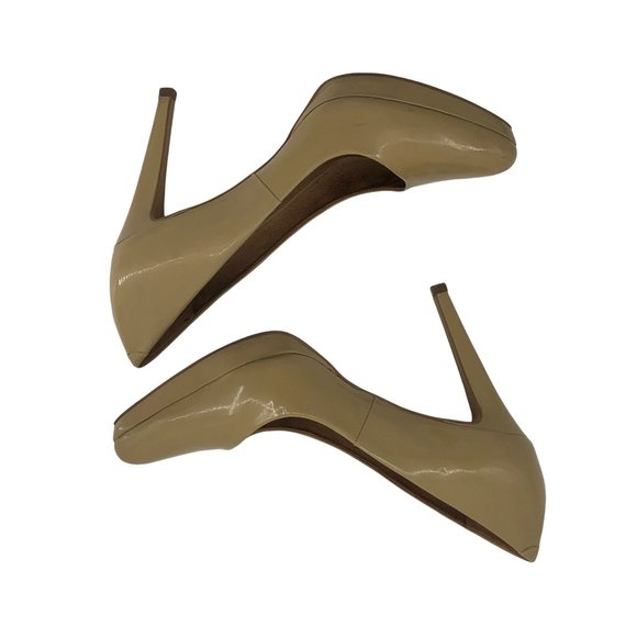 CORSO COMO Nude Patent Leather Platform Stilleto Heels - Picture 2 of 6